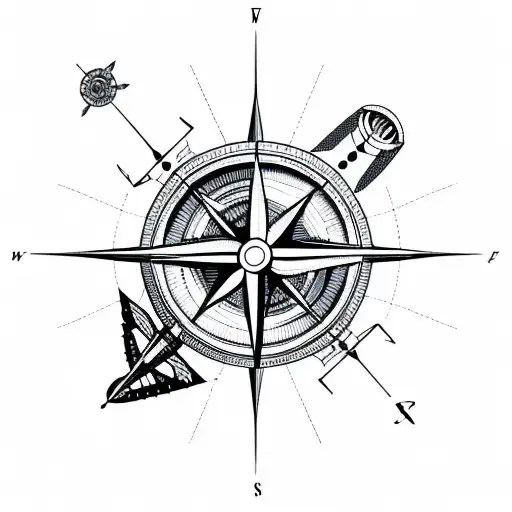 Aircraft With Compass