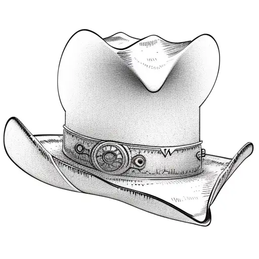 Cowboy Hat Hanging On A Walking Stick