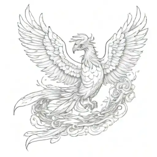 Phoenix Protecting Its Young