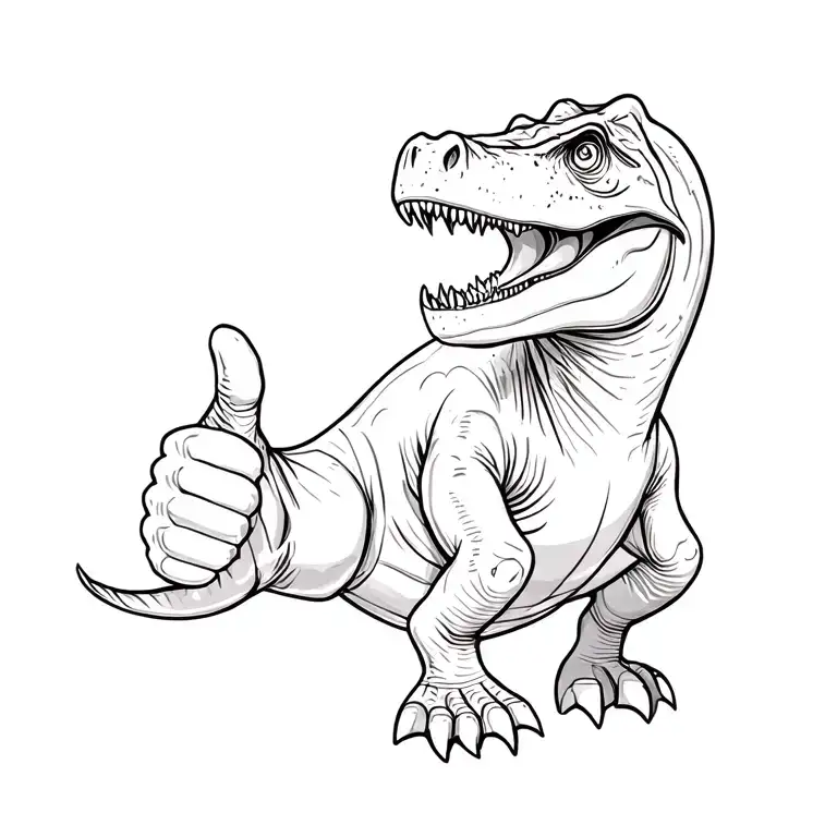 A Dinosaur Thumbs Up
