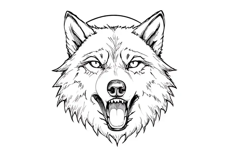 Wolf Howling At The Moon Crying Eyes