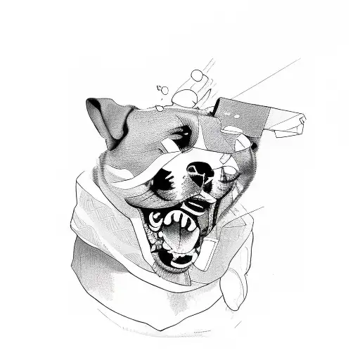 A Dog Bites A Man Hand