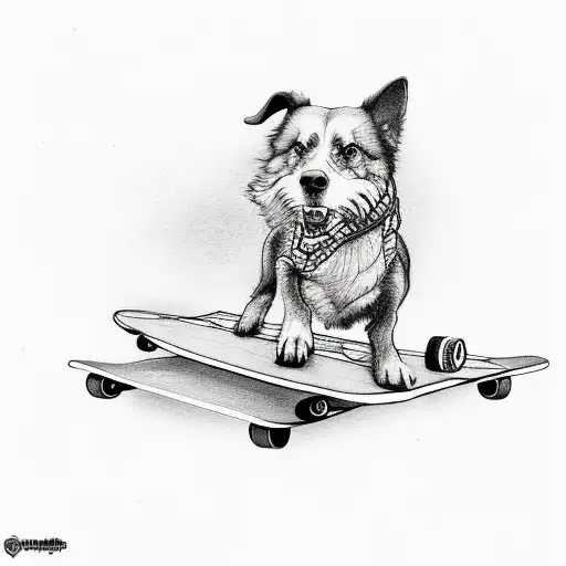 Dog On A Skateboard