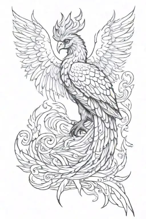 Big Phoenix Holding Smaller Poenix