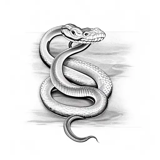 Snake Arm Length Tattoo With Japanese Details