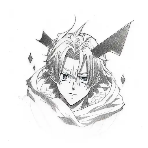 A Sketch-style Tattoo Of A Favorite Anime Quote