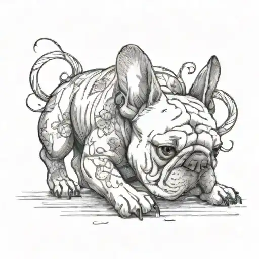 Frenchie Bulldog Working Out