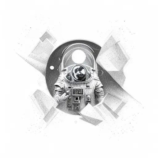 Humanoid Floating Through Space