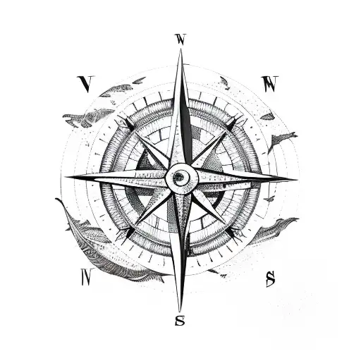 Compass Embarked In Nature