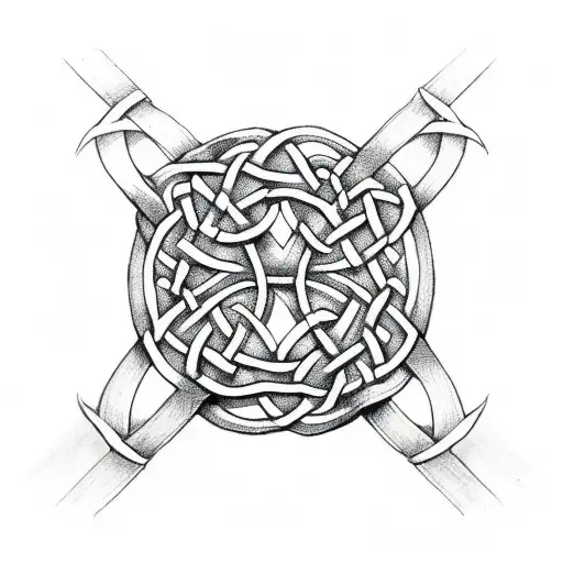 Simple Celtic Knot With The Letter K