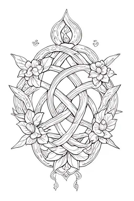 Witch Knot With Floral Motifs