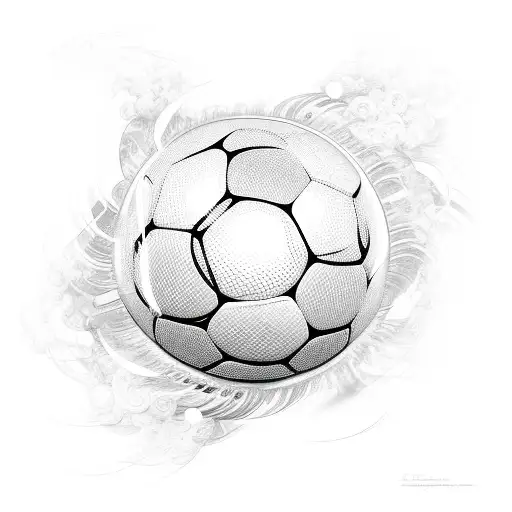 A Soccer Ball Surrounded By A Swirling Vortex Of Energy