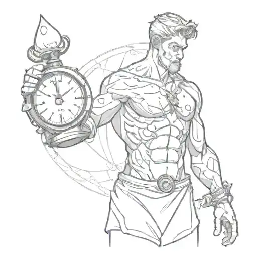 Atlas Holding A Broken Hour Glass