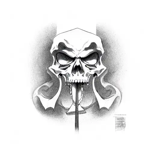 The Grim Reaper Surrounded By Graves