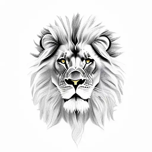 Collorful Lion With Kids Names In Its Mane