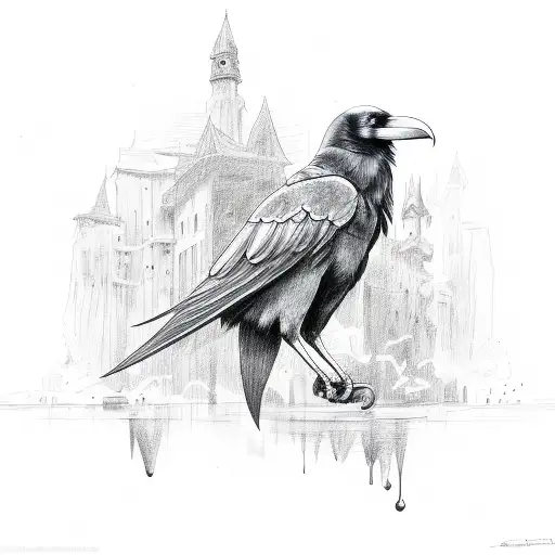 Raven With An Umbrella