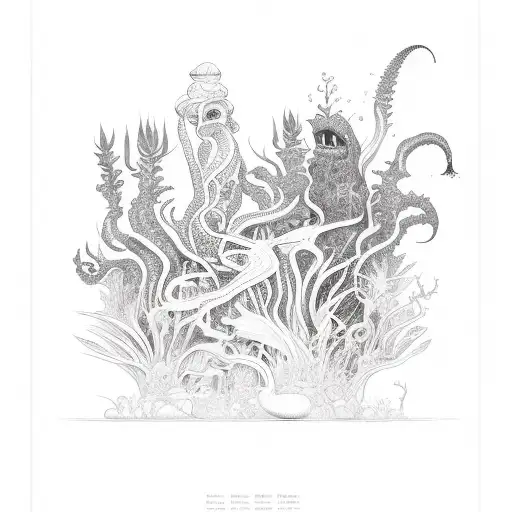 A Plant Curiosity Cabinet With Monsters