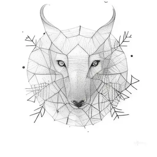 A Minimalist Tattoo Of A Delicate Web Connecting Different Animals And Elements Of Nature