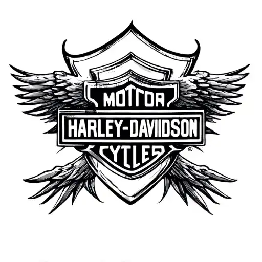 Harley Davidson Bar And Shield Engraved