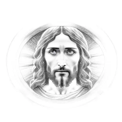 Jesus Looking Down From The Last Supper