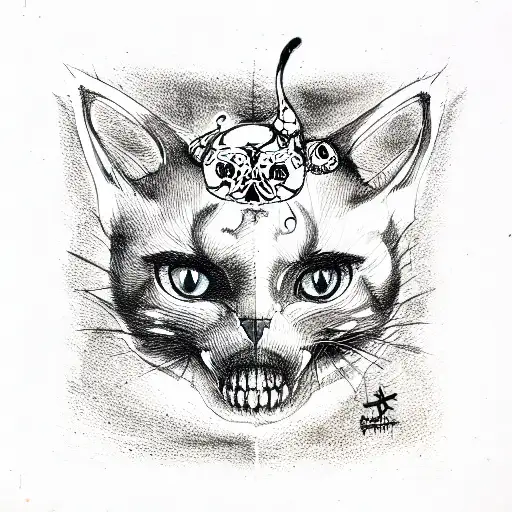 Cat And Skull