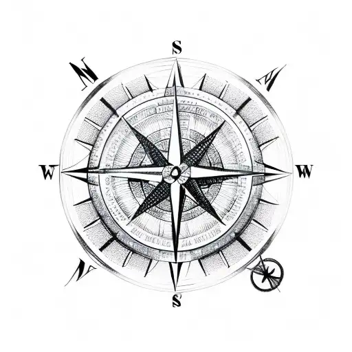 A Compass With A Man And A Child