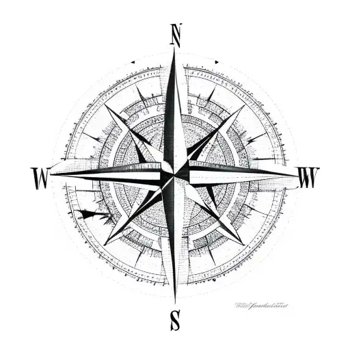 Compass Airplanes Flying In Different Directions