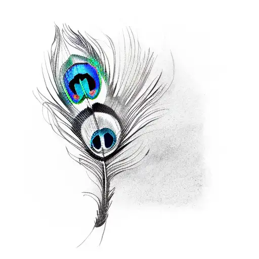 Peacock Feather With And Eye