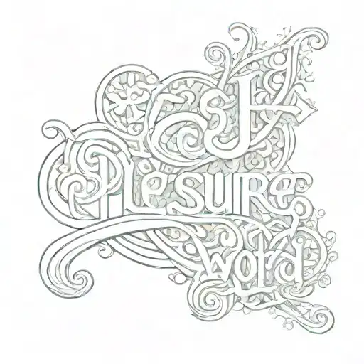 Pleasure Word In Funky Way