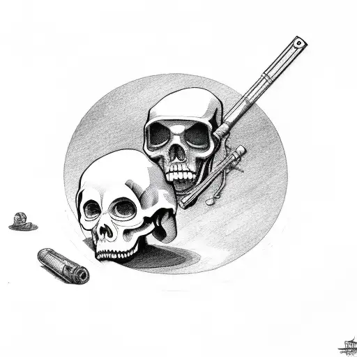 Grim Reaper With Ar-15 And 8 Ball