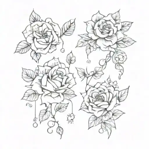 Cute Dainty Girly Matching But Unique Tattoo Pair