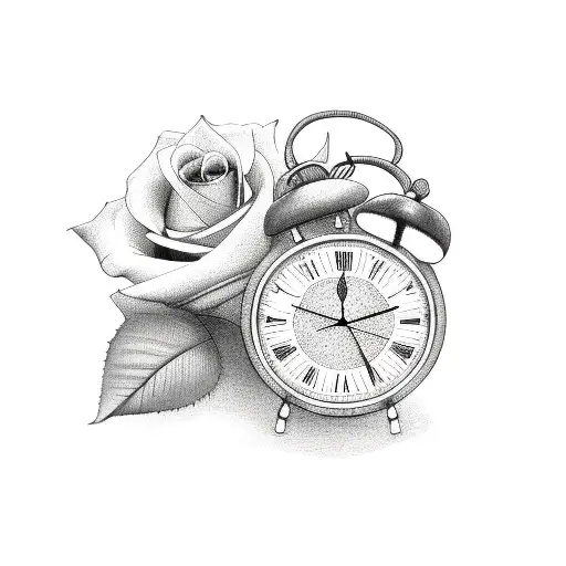Two Roses And A Clock