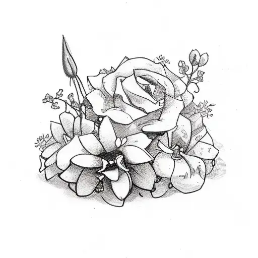 Old Vintage Car With Flowers Growing Out Of It