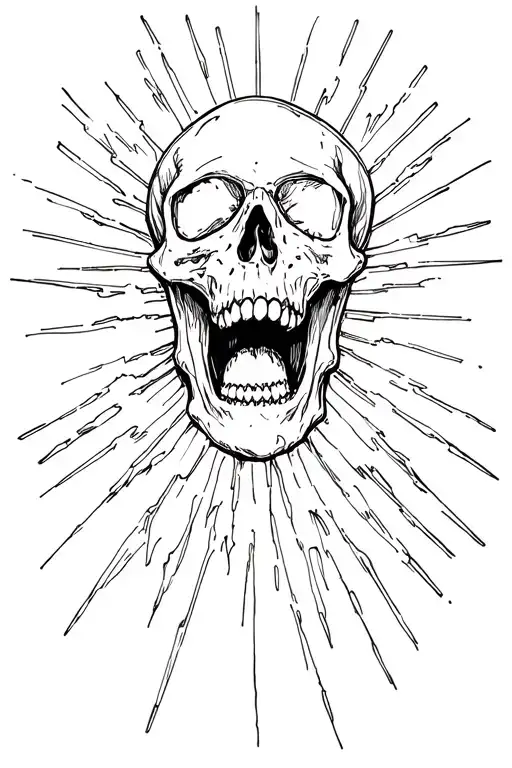 Skull Opening Its Mouth Open With Aura