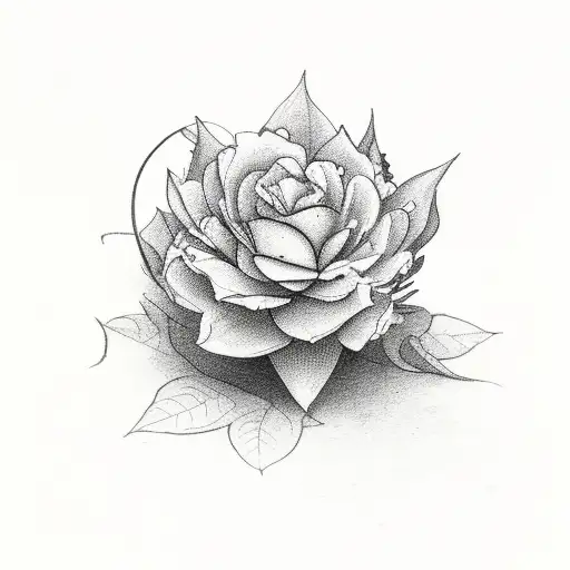 A Beautiful Flower Bouquet Growing Out Of A Mountain Peak