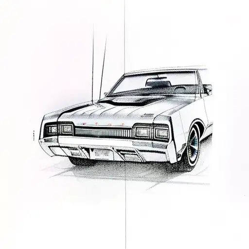 1968 Mercury Cougar Car With Open Hood