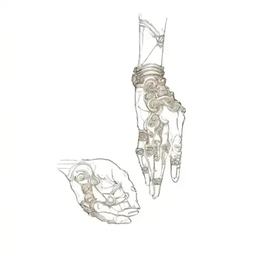 A Hand With A Gold Ring On It