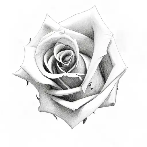 Rose With Writing As Stem An Thorns Coming Off Of The Writing