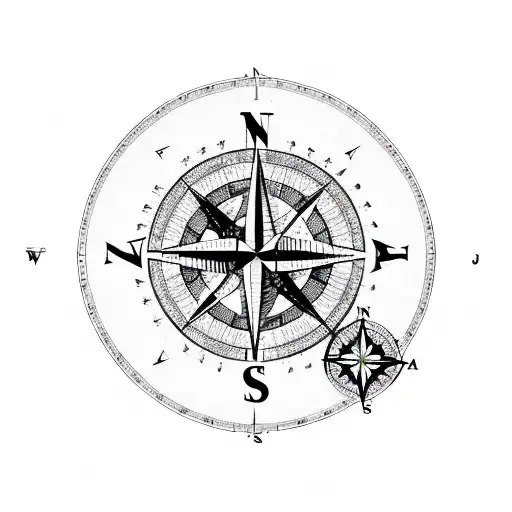 Compass On A Map