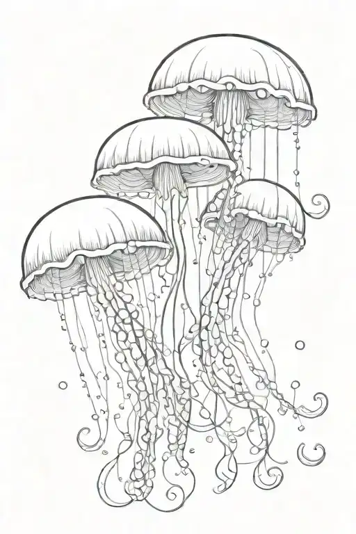 Pretty Jellyfish Graceful Dainty Flower