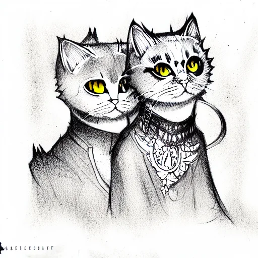 Matching Gothic Cats