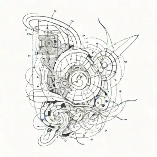 An Abstract Painting-inspired Tattoo Featuring A Sad Song Lyric Hidden In The Design