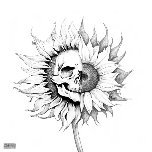 Skull Sunflower