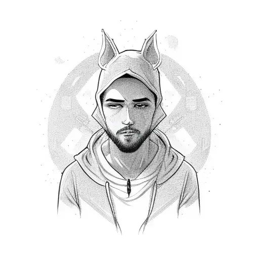 Male Wearing Hoodie With Ears