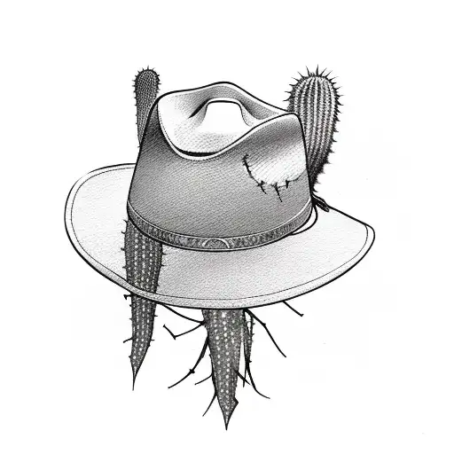 Cowboy Hat And Cactus