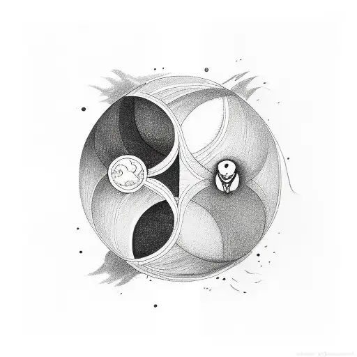 Yin And Yang In Hourglass