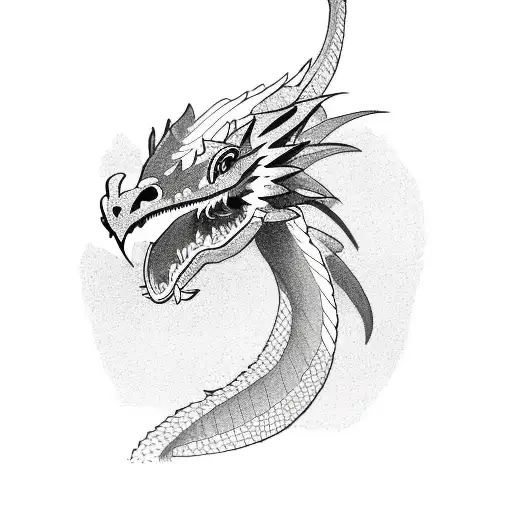 Dragon With Bird Of Paradise Flowers