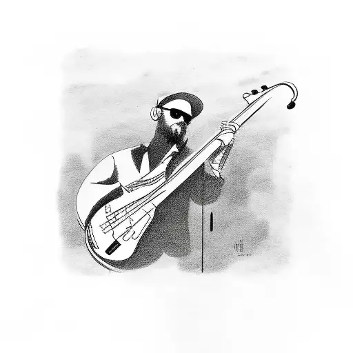 Man Bass Guitar