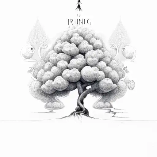 Tree With The Trunk Spelling Spirit And 9 Fruits Of Different Shapes And Colors