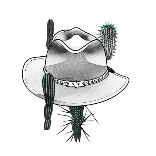 Cowboy Hat And Cactus